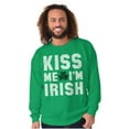 thumbnail image 3 of Kiss Me Im Irish Classic Saint Pattys Sweatshirt for Men or Women Brisco Brands S, 3 of 6