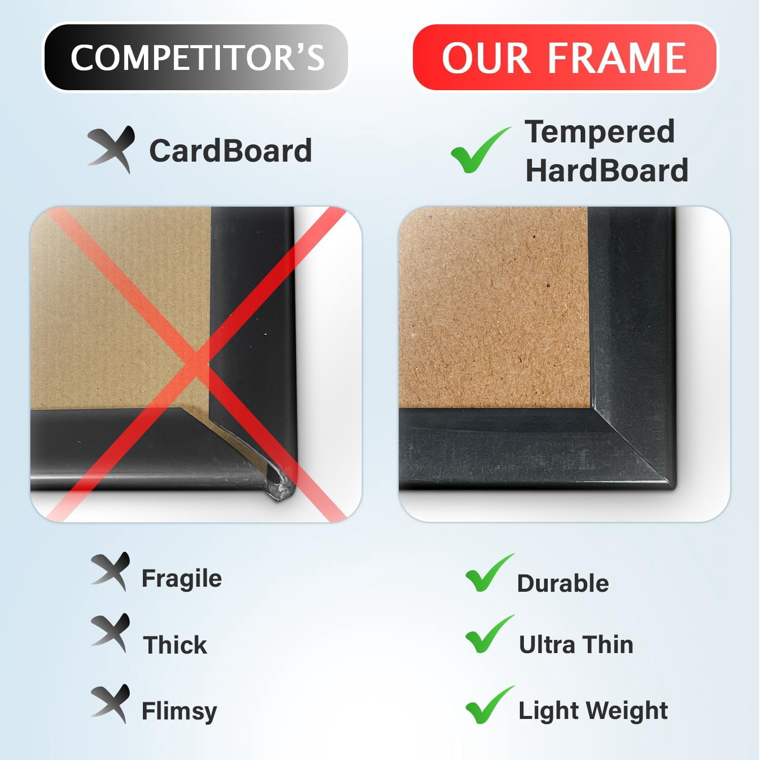 Plexon Stylish Poster Frame, 18'' x 24'', Black