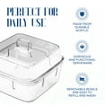 thumbnail image 5 of Elle Decor Acrylic Blue Tray w/ 6 Clear Bowls, Condiment Dishes, Serving Bowls, or Buffet Server, BPA Free, Perfect for Fruit, Appetizers, Chip & Dip, 5 of 8