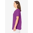 thumbnail image 3 of Woman Within Plus Size Short-Sleeve V-Neck Shirred Tee, 3 of 6