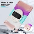 thumbnail image 3 of Cases for Samsung Galaxy Tab A9+/ A9 Plus 11" 2023, Shockproof Hard Duty Case with 360 Rotating Hand Strap & Stand, Shoulder Strap for SM-X210/ X216/ X218, iridescence, 3 of 7