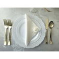 thumbnail image 5 of " OCCASIONS " 120 Plates Pack,(60 Guests) Vintage Wedding Party Disposable Plastic Plates Set -60 x 10'' Dinner + 60 x 7.5'' Salad / Dessert (Verona Plain White), 5 of 8