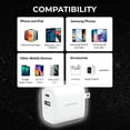 thumbnail image 5 of Liquipel Powertek Glow in the Dark 20W Combo Wall Charger - White, 5 of 7