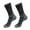 Black Gray, variant on D-GROEE Winter Socks Men's Winter Sports Socks Mid-tube Thickened Soft Anti-slip Elastic Patchwork Color Matching No Odor Basketball Football Jogging Socks-Black