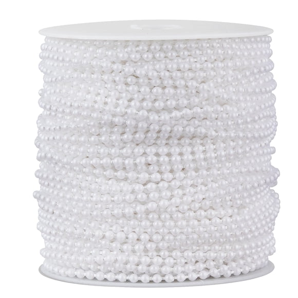Perlas sintéticas Garland ZPEXRV de 50 m, 3 mm, color blanco