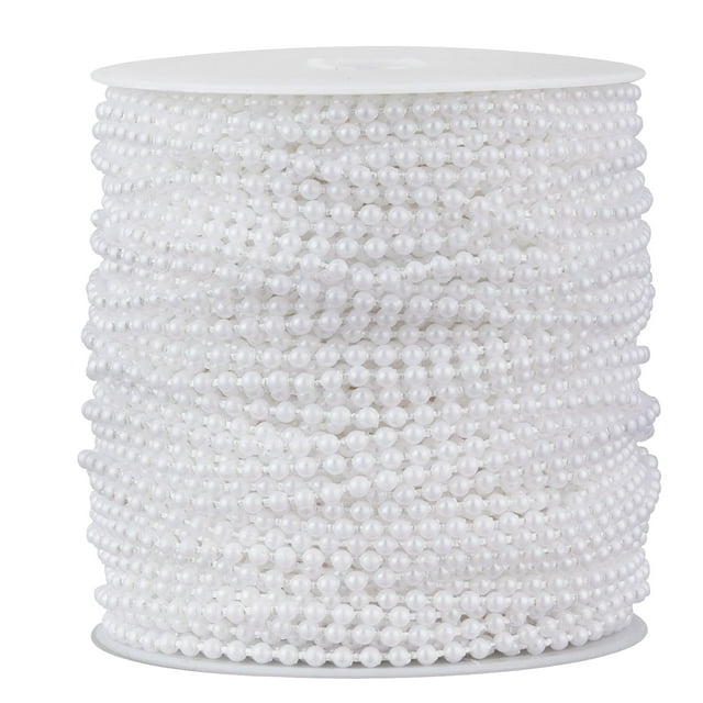 Perlas sintéticas Garland ZPEXRV de 50 m, 3 mm, color blanco
