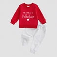 thumbnail image 2 of Gerichy Toddler Baby Boys Valentine's Day Outfits Sets 6 12 18 24 Months 2T 3T 4T Heart Letter Print Long Sleeve Sweatshirts Long Pants 2Pcs Clothes Set, 2 of 4