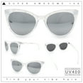 thumbnail image 2 of SA106 Womens Pearl Color Cat Eye Sunglasses White - Silver Mirror, 2 of 9