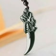 thumbnail image 3 of GKNET Pendant Necklace Men Buddhist Lucky Carved Charm Women Amulet Jade Jewelry, 3 of 4
