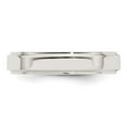 thumbnail image 4 of 925 Sterling Silver Polished Flat Band 4mm-Flat With Step Edge Size 4-Band Ring -  Jewelry Gift for Mom, 4 of 5