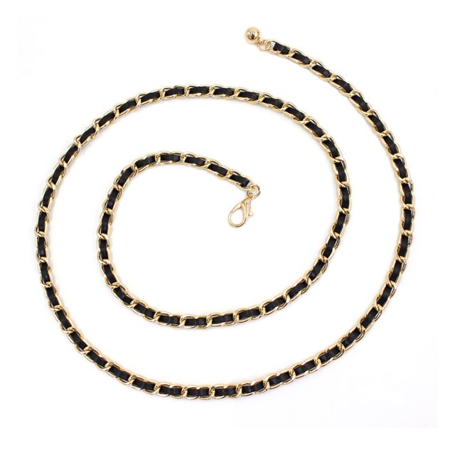 Cinturón de cadena para cintura para mujer, moderno y bonito cinturón de eslabones para el vientre, para pantalones y vestidos