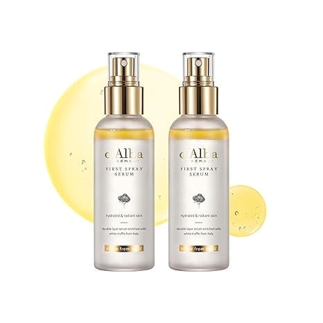2pc dAlba Piedmont Italian White Truffle First Spray Serum, Vegan Skin Care, Hydrating Face Moisturizer 100ml