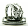 thumbnail image 2 of 3Ct Marquise Cut Diamond His & Her Trio Ring Wedding Set 14K White Gold Plated -4, 2 of 5