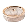 thumbnail image 1 of Bandeja giratoria para servir snacks con 6 compartimentos, transparente, reutilizable, para bola de oro rosa, 1 of 9