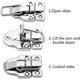 thumbnail image 3 of MUJIXI Set of 8 Case Toggle Catch Closure Clasp Latch Locking Lock Hasp - Silver, 3 of 5