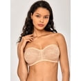 thumbnail image 4 of Sostén DOBREVA 38B sin tirantes con aro y encaje beige multiusos, 4 of 6