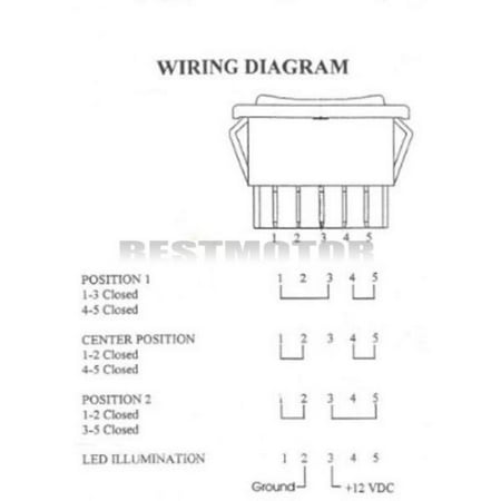 2x 20a 5 Pin Car Dpdt Power Window, Dpdt Rocker Switch Wiring Diagram
