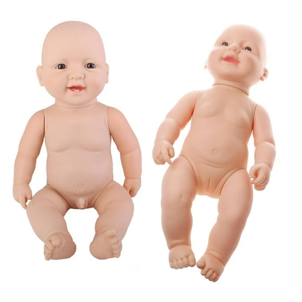 2 piezas 18 recien nacido muneca nino y vinilo silicona hecho recien nacido bebe regalos perfke Muneca del vinilo Walmart en linea