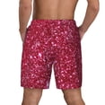 thumbnail image 4 of Gaeub Pink Glitter Mens Swim Trunks Stretch Beach Shorts Quick Dry for Men Swim Shorts Swimwear with Pockets- Small, 4 of 9