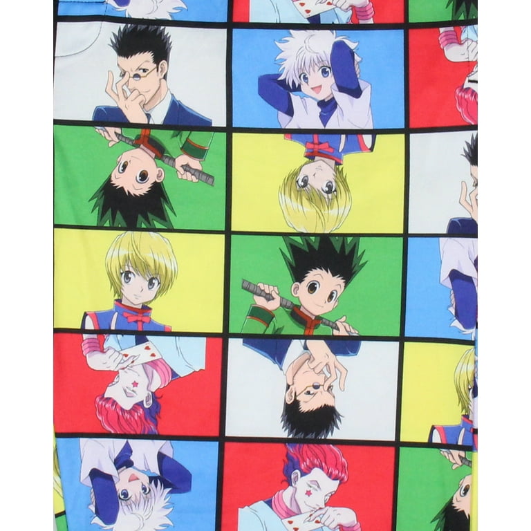 Hunter X Hunter Men's Gon Killua Kurapika Leorio Hisoka Grid