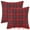 Large Plaid Red, variant on Unique Bargains 4 Pcs Plaid Throw Pillow Covers Large Plaid Red 18 x 18 Inch