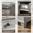 thumbnail image 6 of Farmhouse Night Stand Set of 2, Rustic Wood Nightstand with 1 Drawer, Bedside Table with Open Shelf for Bed Room, End Table for Living Room, Grey, 6 of 16