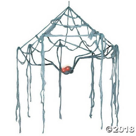 Spider Canopy Web Eyes Light 54 inch Halloween Prop
