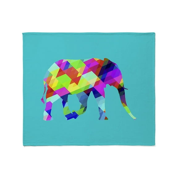 CafePress - Colorful Elephant Throw Blanket - Soft Fleece Throw Blanket, 50"x60" for All Ages
