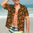 thumbnail image 5 of KLL Men's Hawaiian Shirt Short Sleeve Button Down Beach Shirts-Quirky Corn Pumpkin, 5 of 5