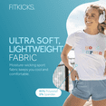 thumbnail image 2 of FITKICKS Optimist Tee Lightweight Short Sleeve Crew Neck Top T-Shirt, White X-Large (Women's), 2 of 8