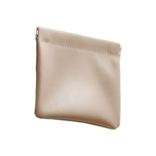 facefd Pochette en Cuir Portable Imperméable Multifonction Petite Pratique Délicate Mini Sac Porte-Monnaie Rangement Filles Kaki