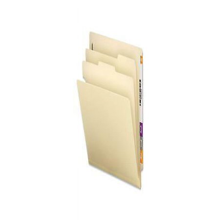 1PK UNV16150 Six-Section Manila End Tab Classification Folders, 2 Dividers, Letter Size, Manila, 10/Box