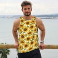 thumbnail image 6 of Lsque Sunflowers Pattern Mens Tank Tops Muscle Athletic Quick Dry Sleeveless Workout Fitness T Shirts Beach Tank Top, Loose-fit Sleeveless Shirt for Men-XX-Large, 6 of 7