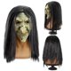 thumbnail image 2 of Halloween Old Witch Mask Scary Halloween Cosplay Props Creepy Wig Old Woman Witch Green Full Face Ma, 2 of 5