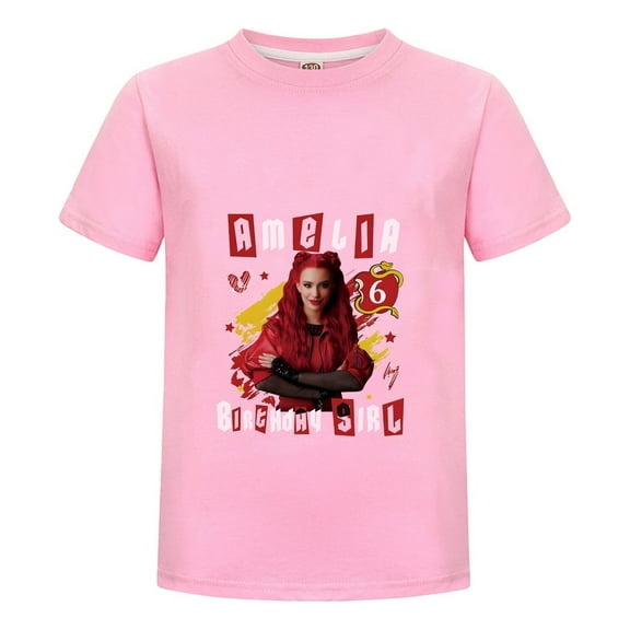 Descendants 4 T-Shirt for Girls – Red Princess Short Sleeve Summer Top