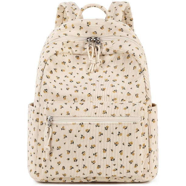 Mochila BTOOP Mini de pana para niñas, adolescentes y mujeres, color beige