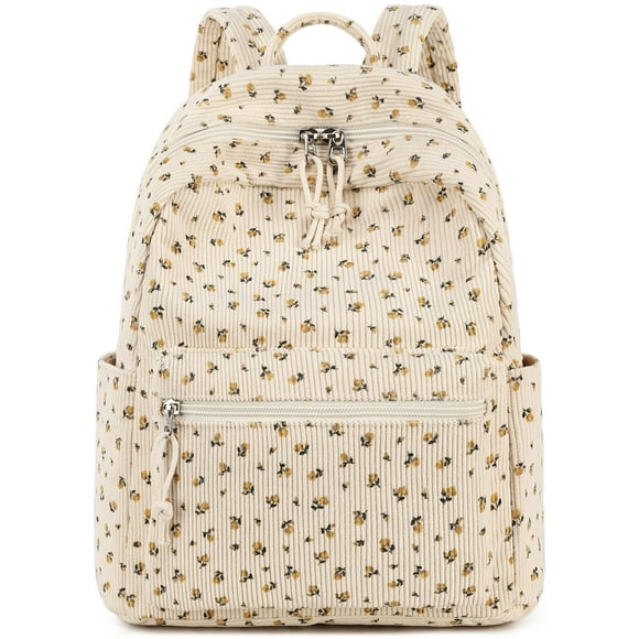 Mochila BTOOP Mini de pana para niñas, adolescentes y mujeres, color beige