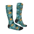 thumbnail image 3 of Balery Tropical Leaves Printed Novelty Socks Men's Women's Crew Socks Sports Socks Knee High Socks Cotton Socks Quirky and Cool Socks, 3 of 9