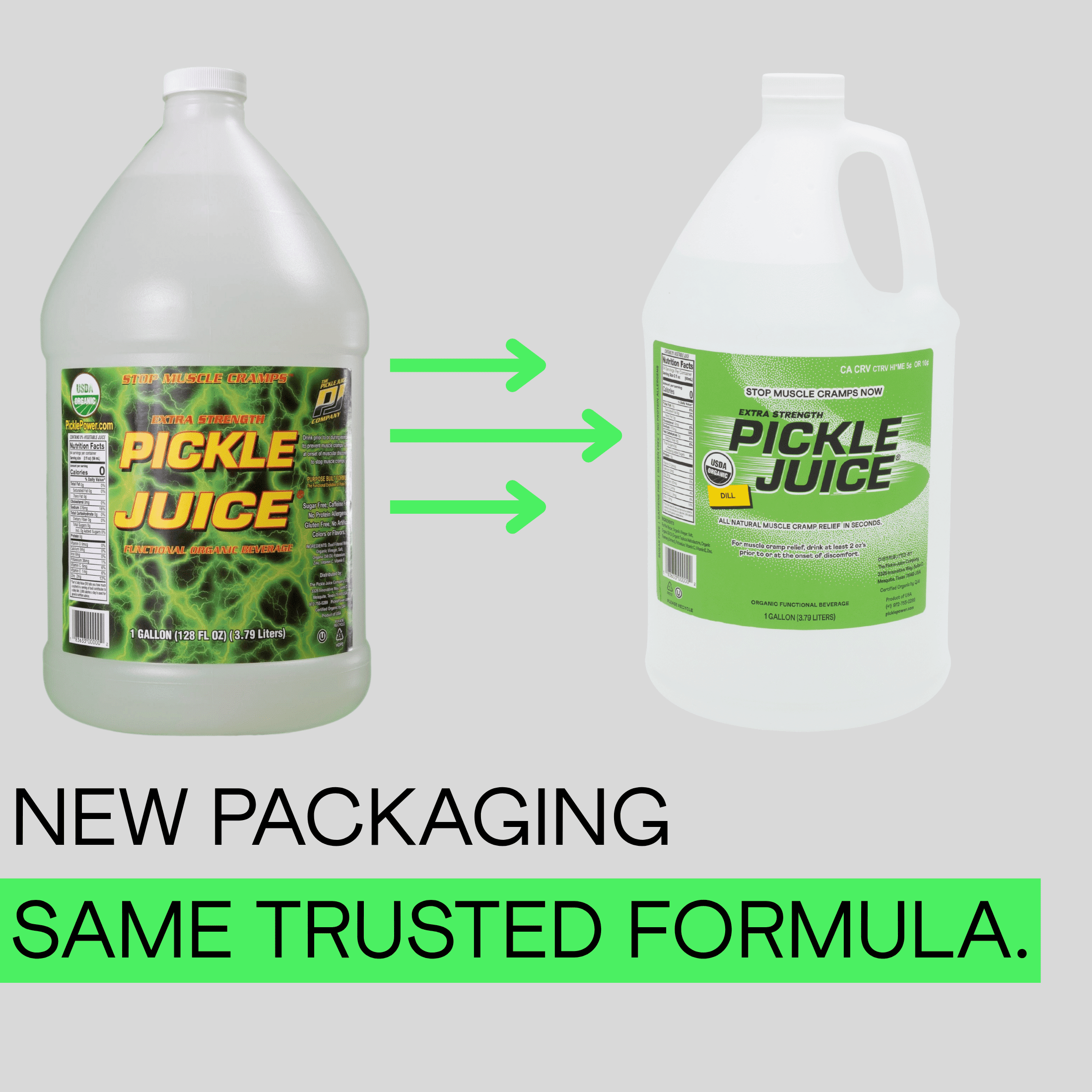 Pickle Juice Muscle Cramp Relief Drink, Clinically Proven, Extra Strength, 1 Gallon
