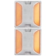 thumbnail image 2 of Dos marcadores de pavimento amarillos para una mejor visibilidad 2 piezas de marcadores de carretera de aluminio reflectantes, 2 of 8