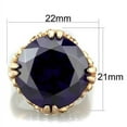 thumbnail image 2 of Luxe Jewelry Designs Women's IP Rose Gold Plated Stainless Steel Engagement Ring with Amethyst CZ -, 2 of 4