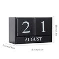 thumbnail image 3 of Escritorio perpetuo Calendario de madera Bloque de madera DIY Mes Fecha Número de visualización Desmontable Decoración de oficina en casa AweSitey HA3133-02B, 3 of 6
