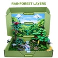 thumbnail image 3 of Set de juguetes LuciPaw de 33 piezas: kit diorama de animales de la selva tropical, 3 of 9