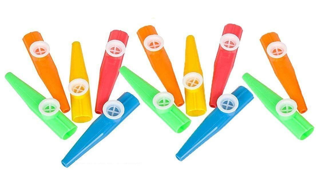 Plastic Kazoo 12 Pack Assorted Colors For Birthday gift, Party Favor Bags, Goody Bag
