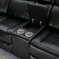 thumbnail image 4 of Power Reclining Sectional Sofa with Built-In Bluetooth Speakers & LED Light Strip for Home Theater Comfort in Sleek Black, 4 of 6