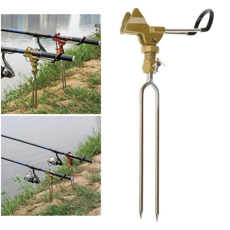Fishing Pole Holders Fishing Rod Outdoor Rack Stand Brackets 360 Degree Adjustable Fish Catcher Fishing - Yellow Yellow