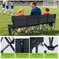 thumbnail image 4 of ABORON Portable Bench 4 Seat Soccer Benches for Team, Folding Sideline Bench for Sports Team Camping Chairs Foldable Sideline Soccer Bench with Carry Bag, Black-2 Pack, 4 of 9