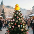 thumbnail image 4 of Dserfhy Christmas Duck Tree Topper Yellow Duck Figurine with Spring Xmas Tree Top Decoration for Indoor Outdoor Holiday Party Decor, 4 of 8