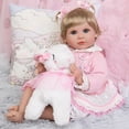 thumbnail image 3 of Aori Lifelike Baby Dolls Real Life Baby Dolls 22 Inch Realistic Girl Todder Dolls with Bunny Toy Doll Set for Girls Age 3+, 3 of 5