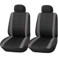 thumbnail image 1 of Fundas universales para asientos delanteros de coche, color negro y gris | Fundas universales para asientos de coche (conductor y pasajero) | Accesorios de interior (negro), 1 of 5